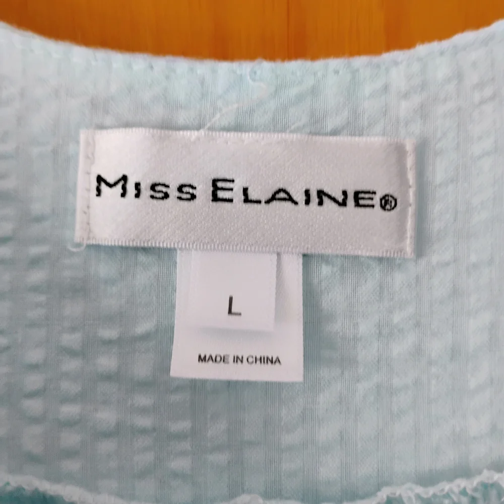 Miss Elaine Aqua Paisley Nightgown Set - Picture 7 of 16